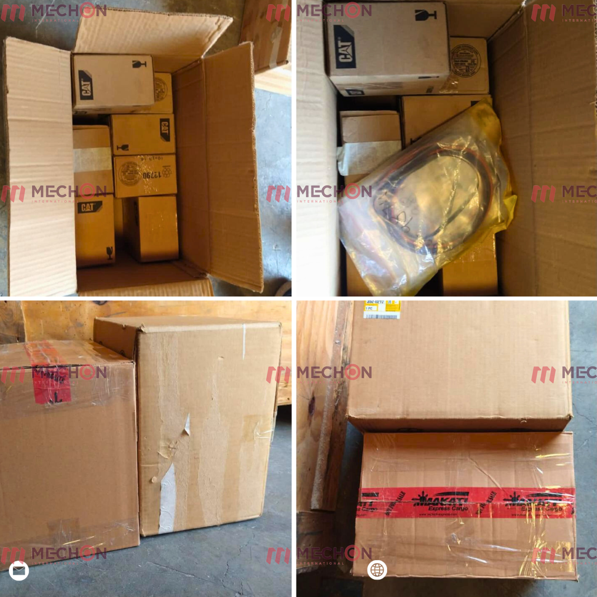 Genuine CAT parts delivered to customer.